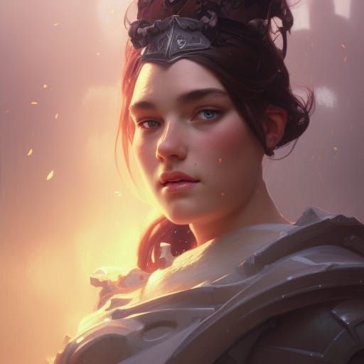 princess of the dwarves head and shoulders portrait, 8k reso...