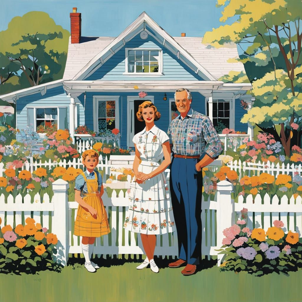 Salvaged Kitchen Goddess in Idyllic Suburban Scene