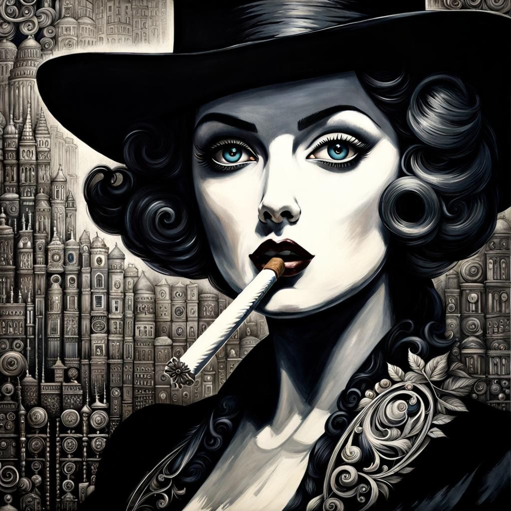 portrait of Lina Cavalieri series