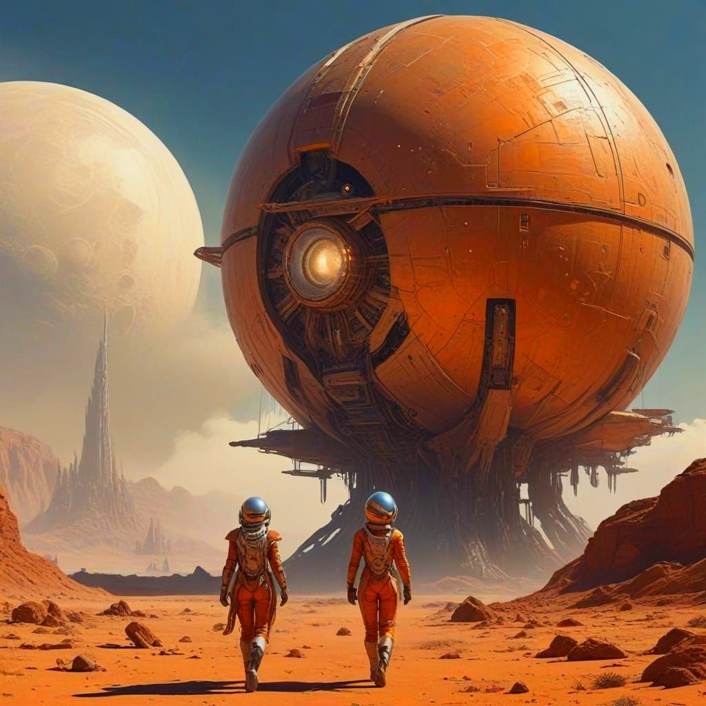 Retrofuturistic Space Opera in Celestial Gothic Art Deco Sty...