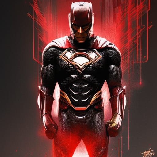 Loki, Superman, Cyborg: Ink Lined Concept Art