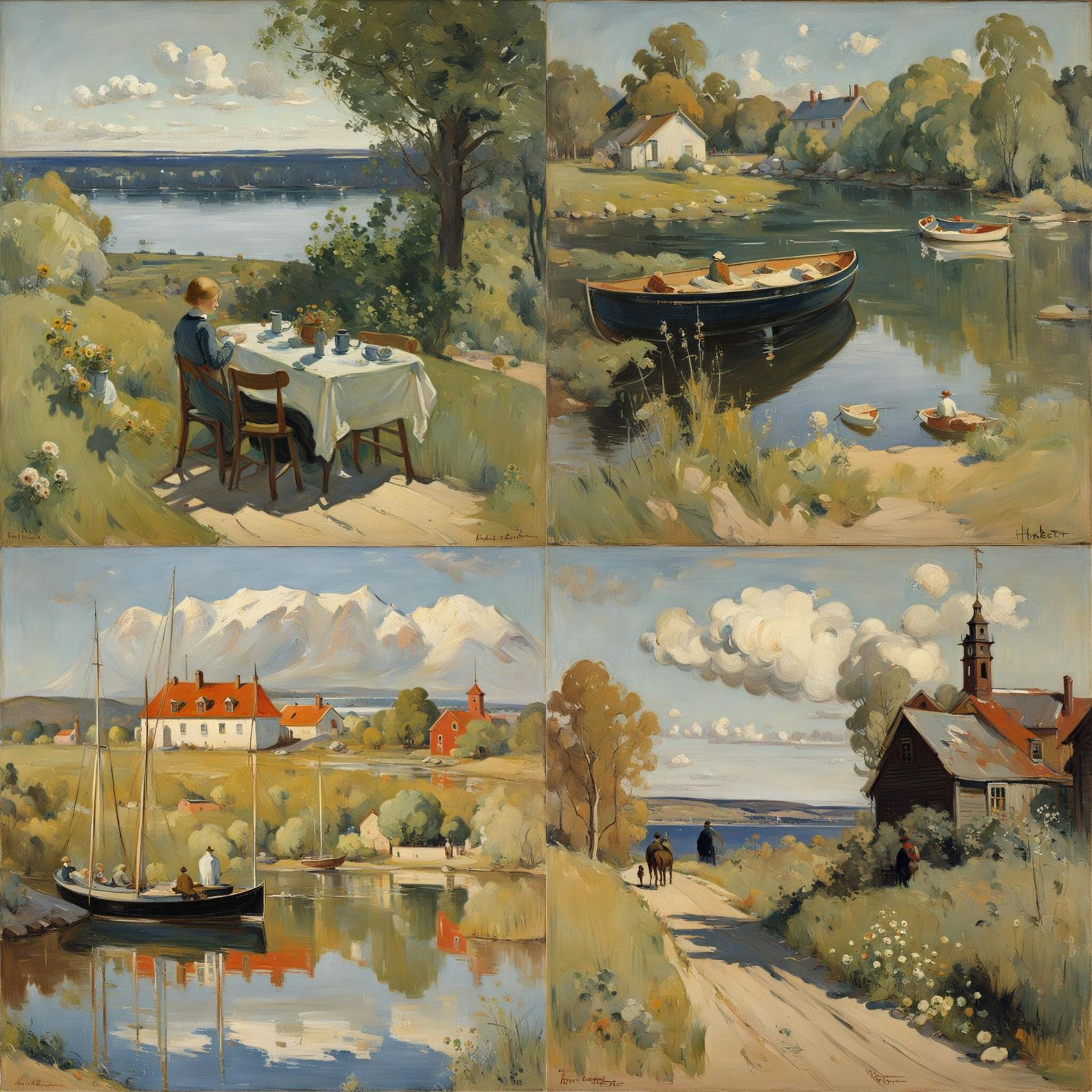 Intimate Domestic Scene in Realistic Style