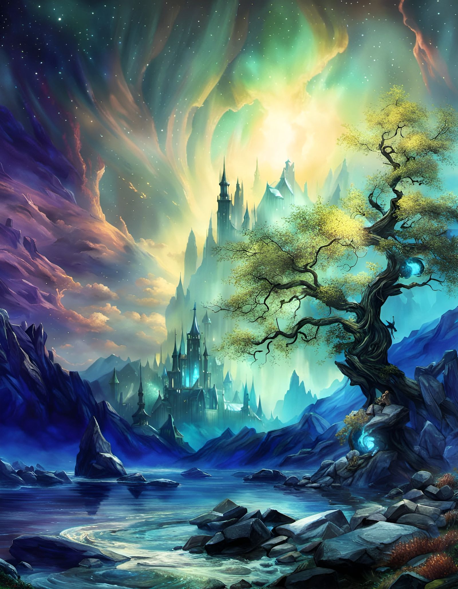 Magical Ethereal Landscape in Dall-e Style