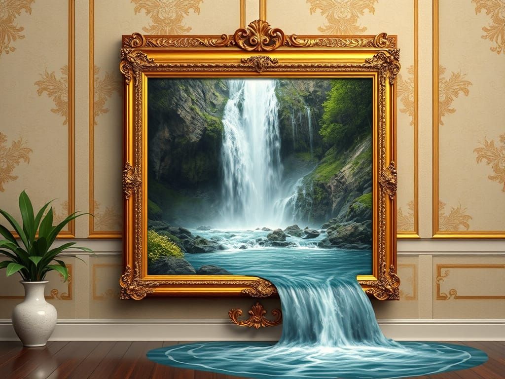 Waterfall Out of a Painting