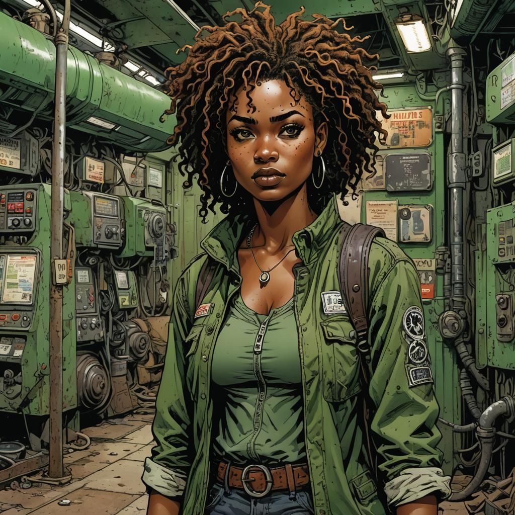 Post-Apocalyptic Girl in Bande Dessinée Style