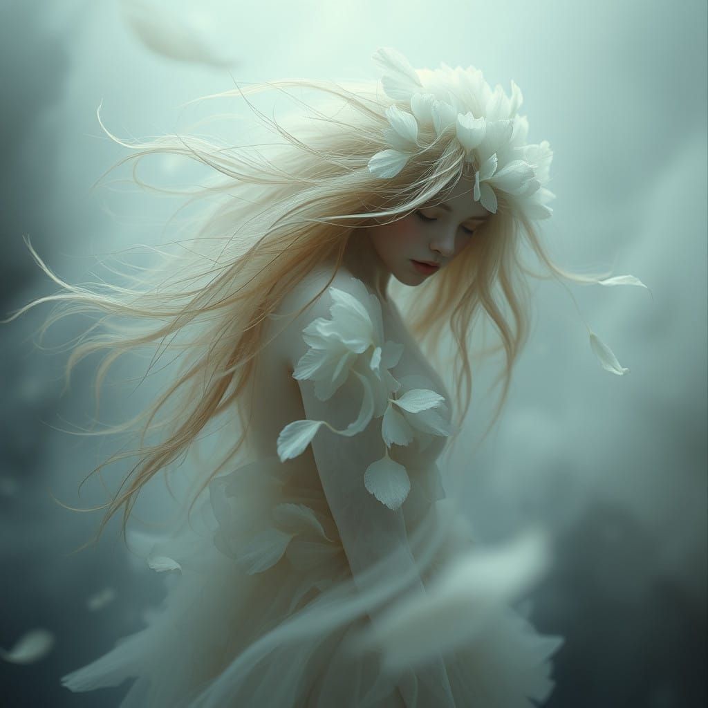 Whimsical Ethereal Being in Dreamlike Atmosphere