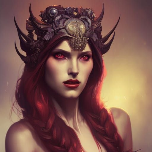 Lilith, Queen of Hell: 8K Resolution Portrait
