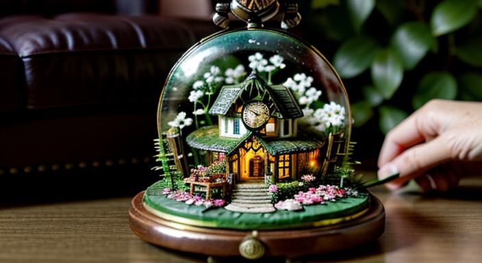Miniature Worlds in Bloom: Forest, Living Room, City