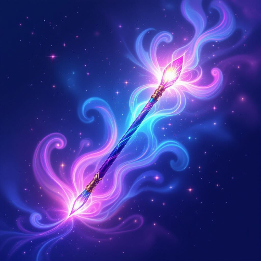 Magical Wand Creates Glitter Paint Nebula