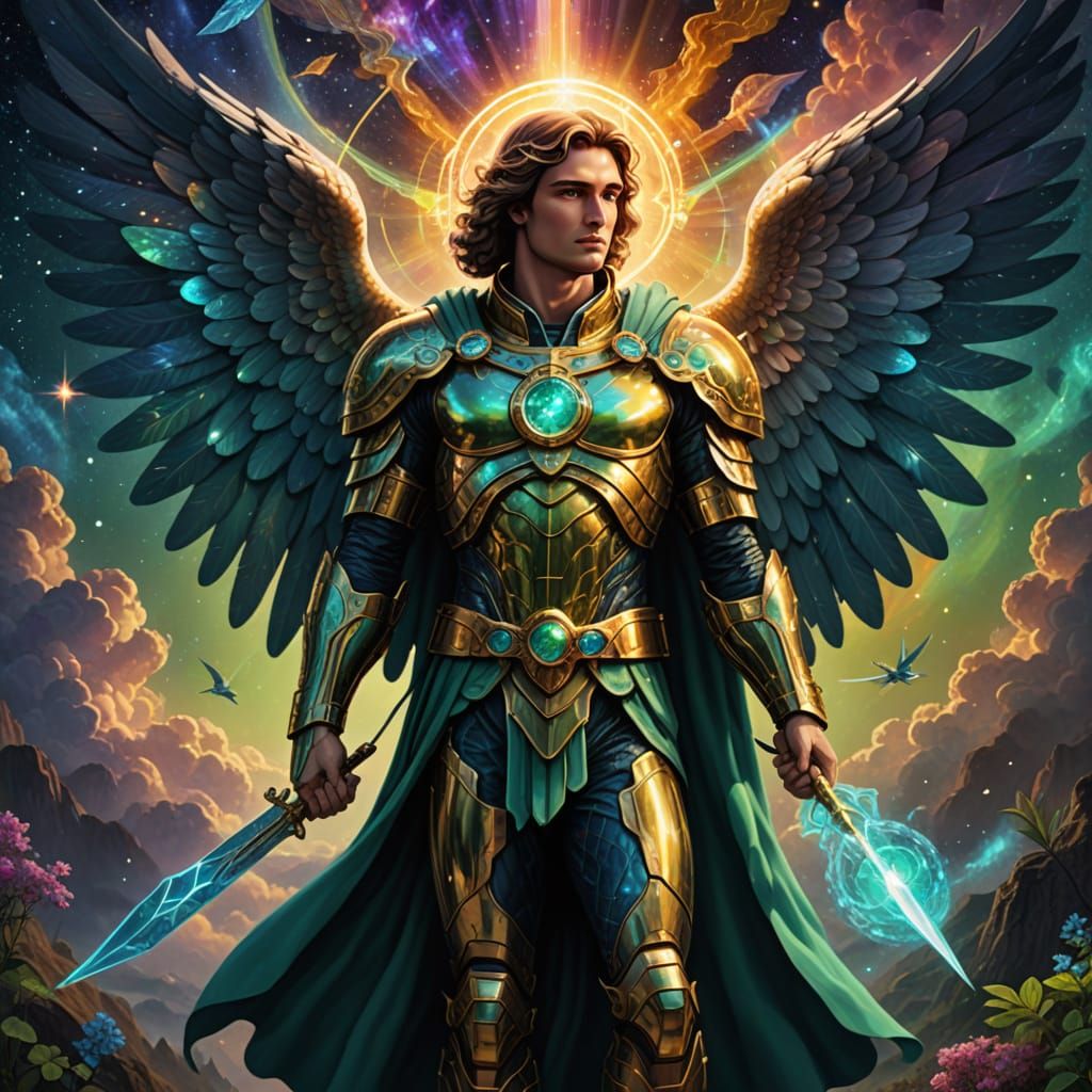 Divine Healer in Cosmic Astral Landscape