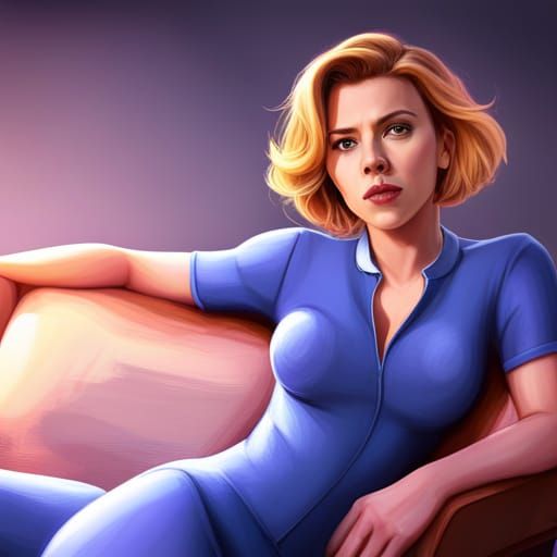 Scarlett Johansson in Pajamas: Pixar 3D Art