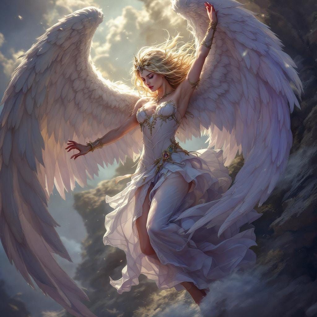 Ethereal Fantasy Angel Digital Rendering