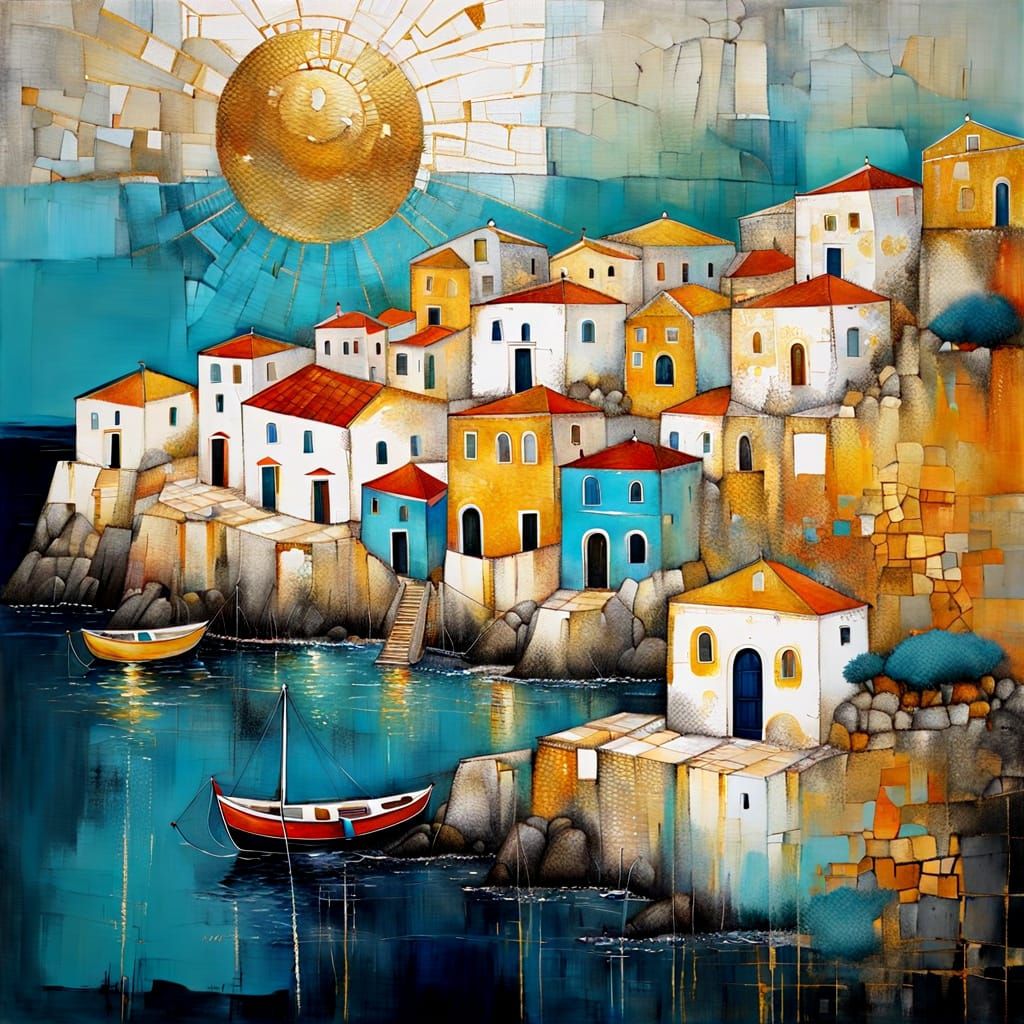 greek costal Village,