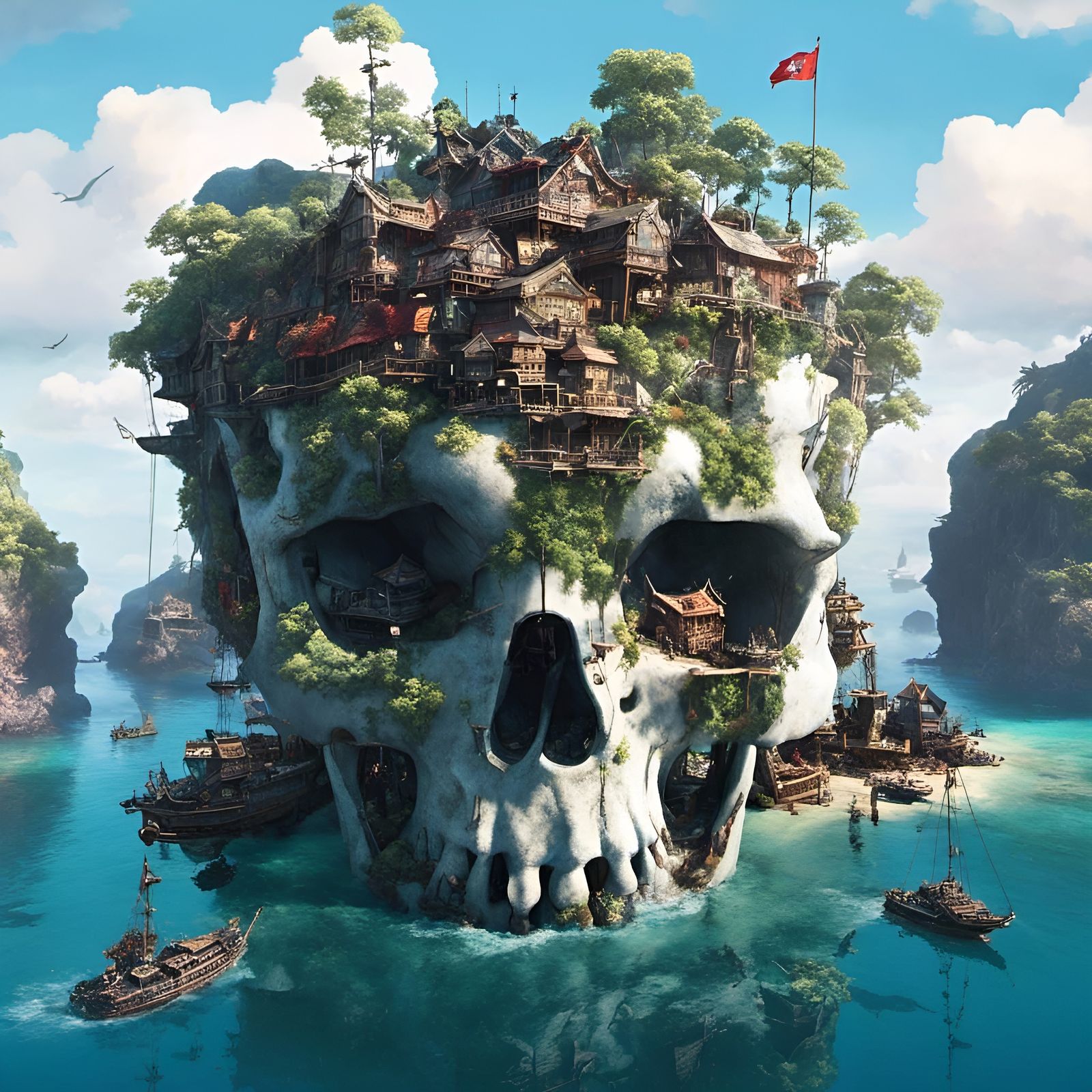 Overgrown Pirate Hideout on Skull Island