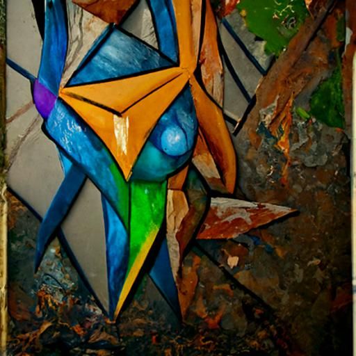 Transgender Geometric Abstract Fae Painting