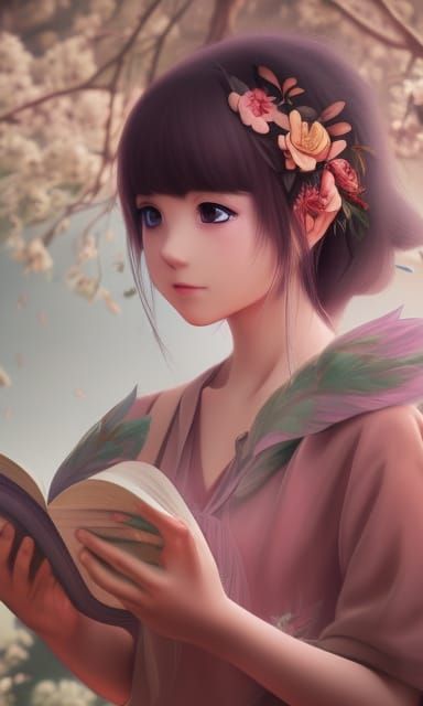 Naturally beautiful two-year-old girl, flat chest, brown eyes, pretty dress, gentle smile, surrounded by butterflies, in...