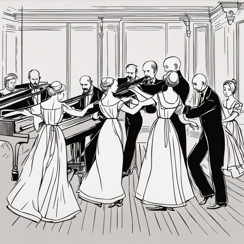 Tchaikovsky Plays Piano, Russian Couples Dance: Minimalist A...