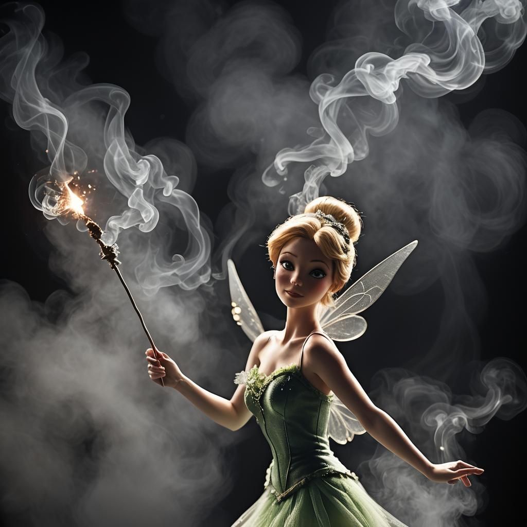Smoke Fairy Emerges from Match Flame in Photography