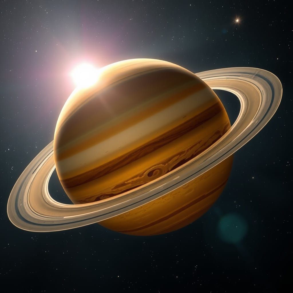 Cosmic Saturn Rings in Stunning HDR