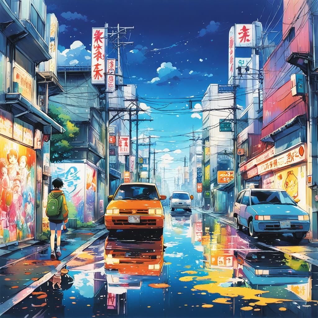 Colorful Anime Key Visual in Deep Color