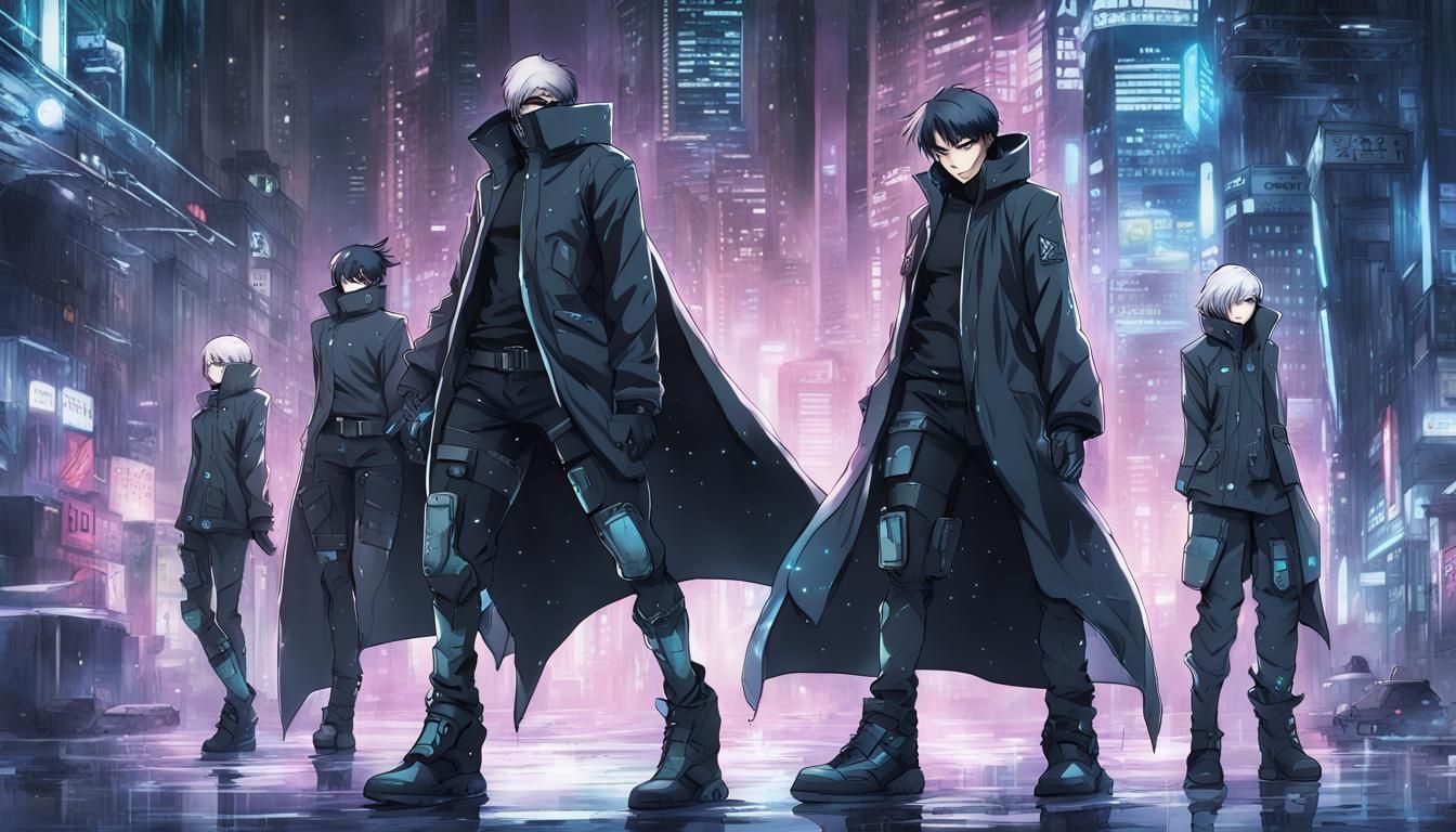 Cyberpunk Matrix Protected by Black Ice, Anime Style