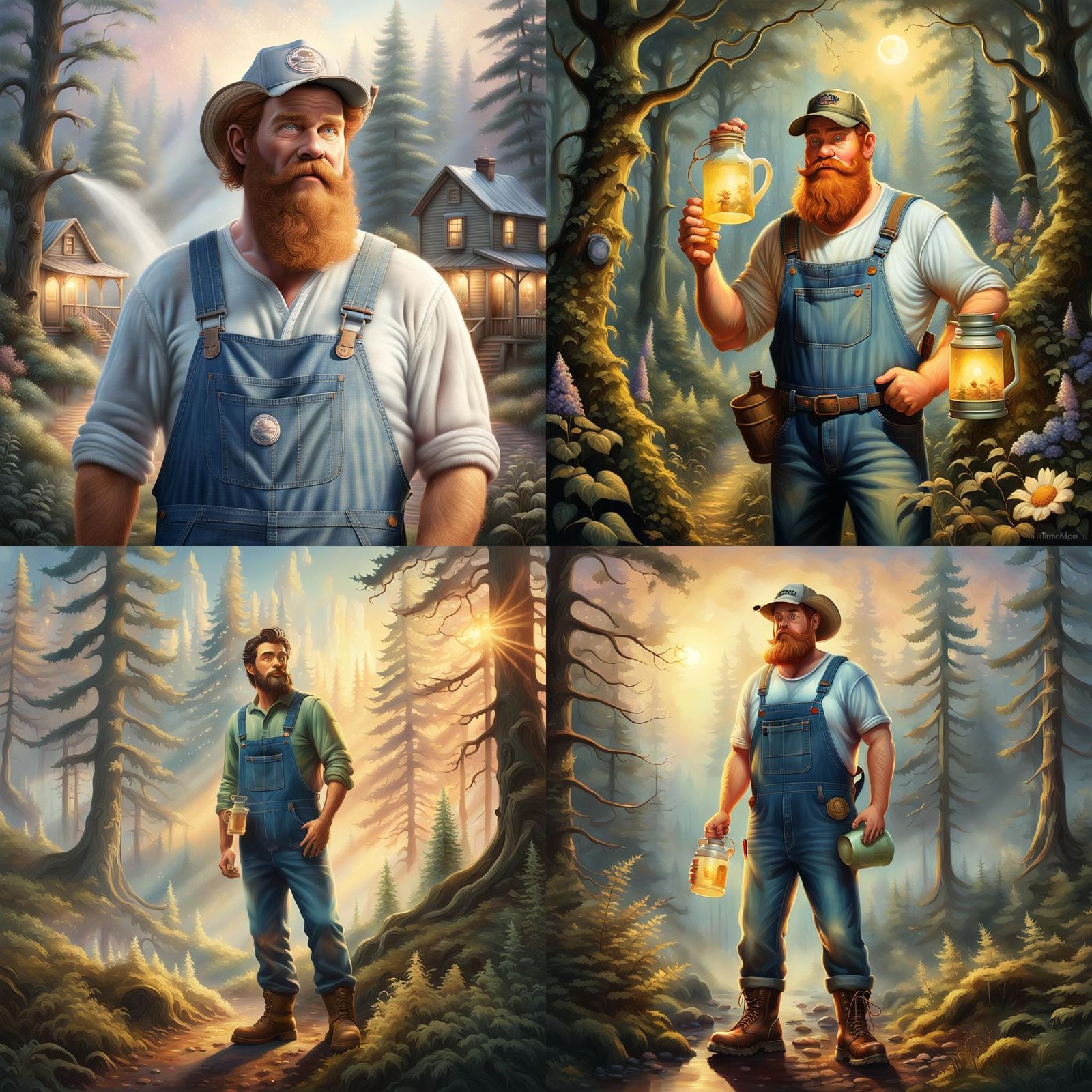 Redneck with Moonshine Jug in Fantasy Style