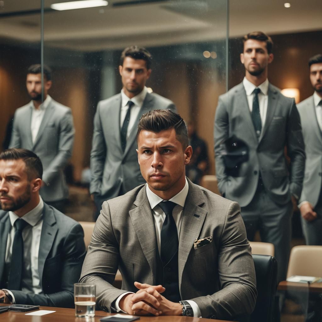 Ronaldo and Clones in Conference Room Portrait