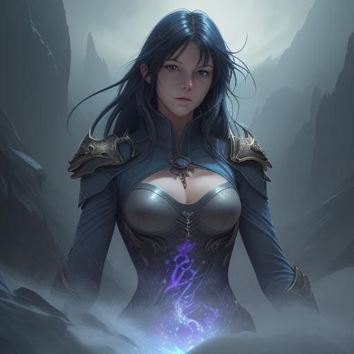 Anime Man with Six Eyes in Manga Style