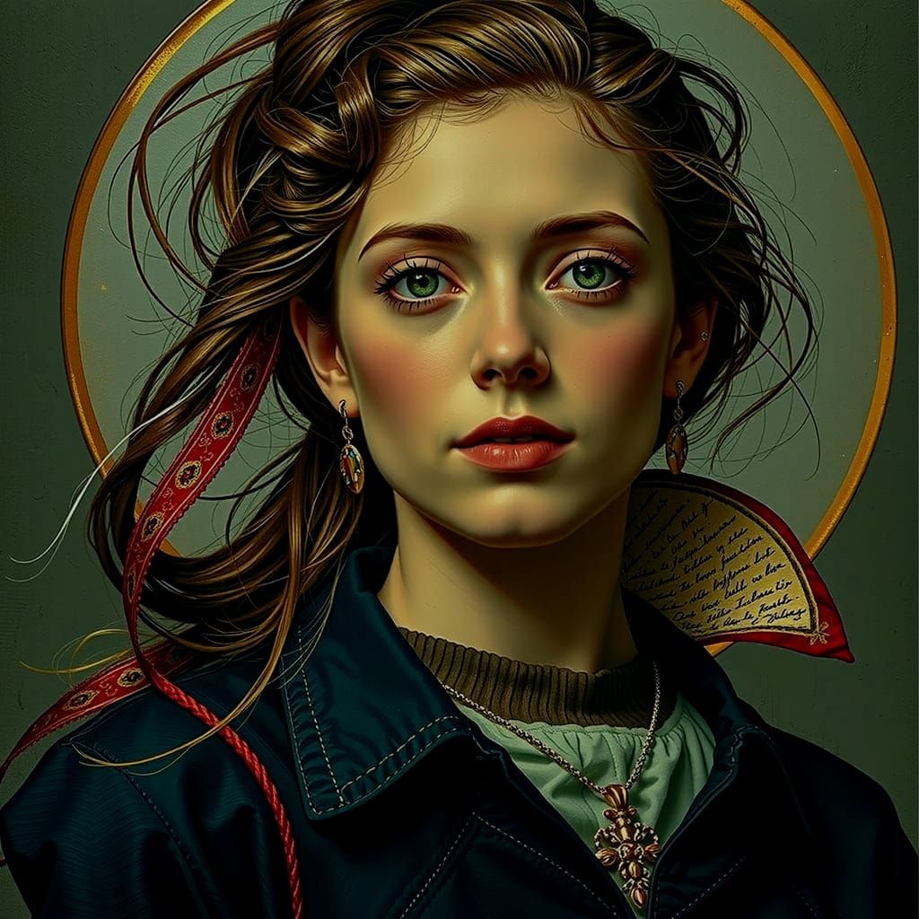 Abstract Swirling Red Forms