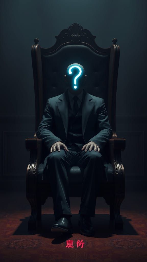 Ethereal Narrator in Minimalist Chamber