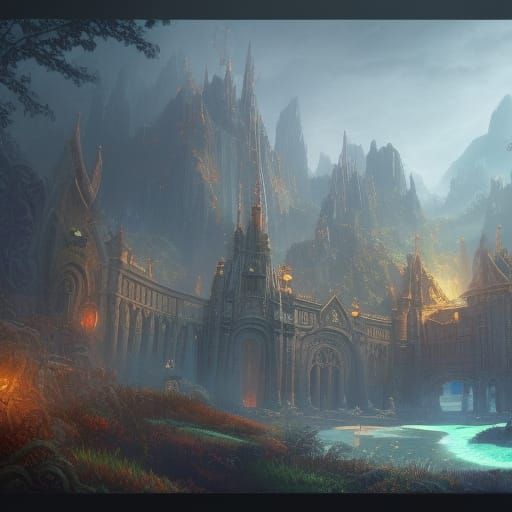 Fantastical Matte Painting in Deep Color