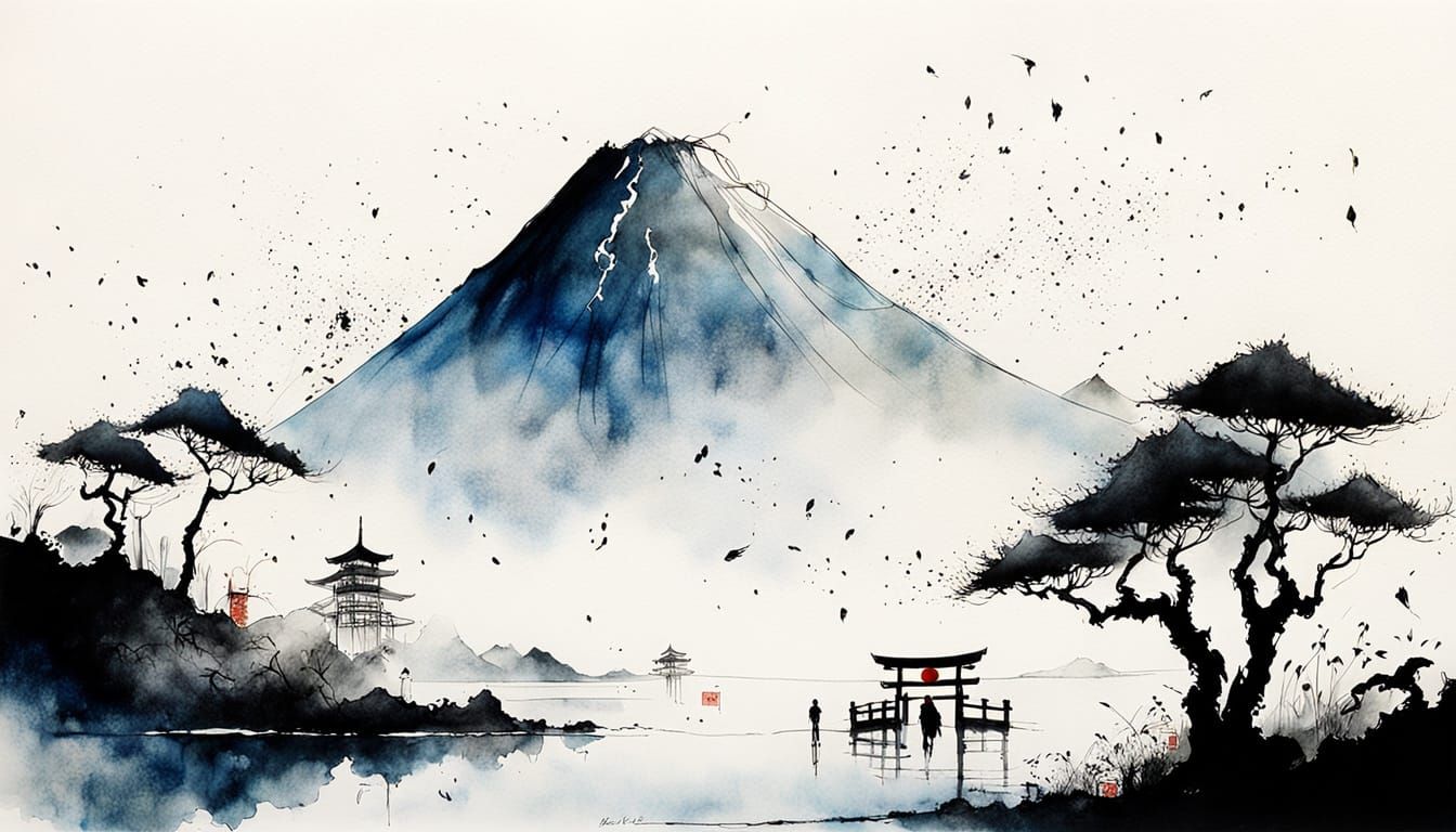 Japanese Landscape in Soft Focus