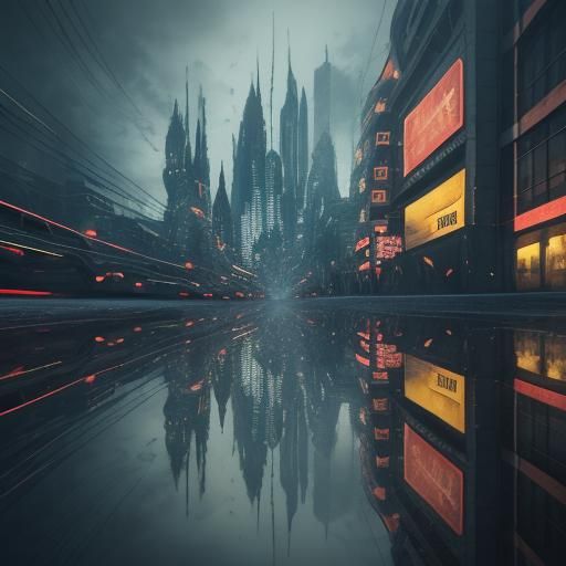 Surreal Miniature City Held in Hand