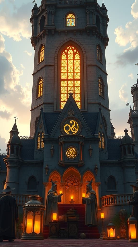 Majestic Fairytale Wizard Tower in Vibrant, 8k Fantasy Style