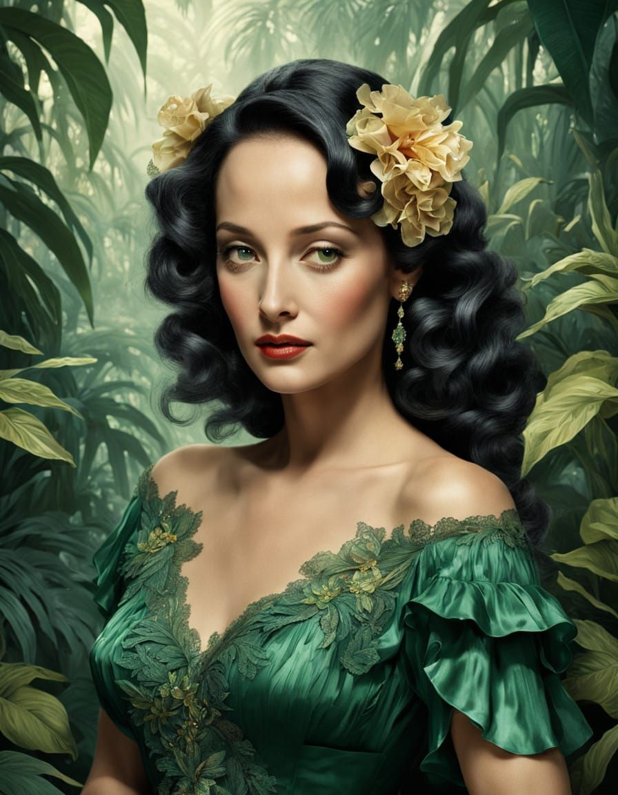 Emerald Goddess in Jungle Majesty
