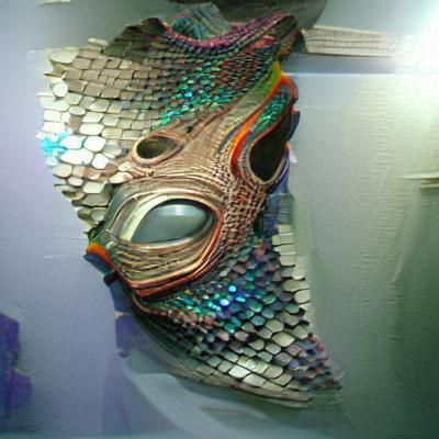 Iridescent Fish Scale Mask: Fantasy Art