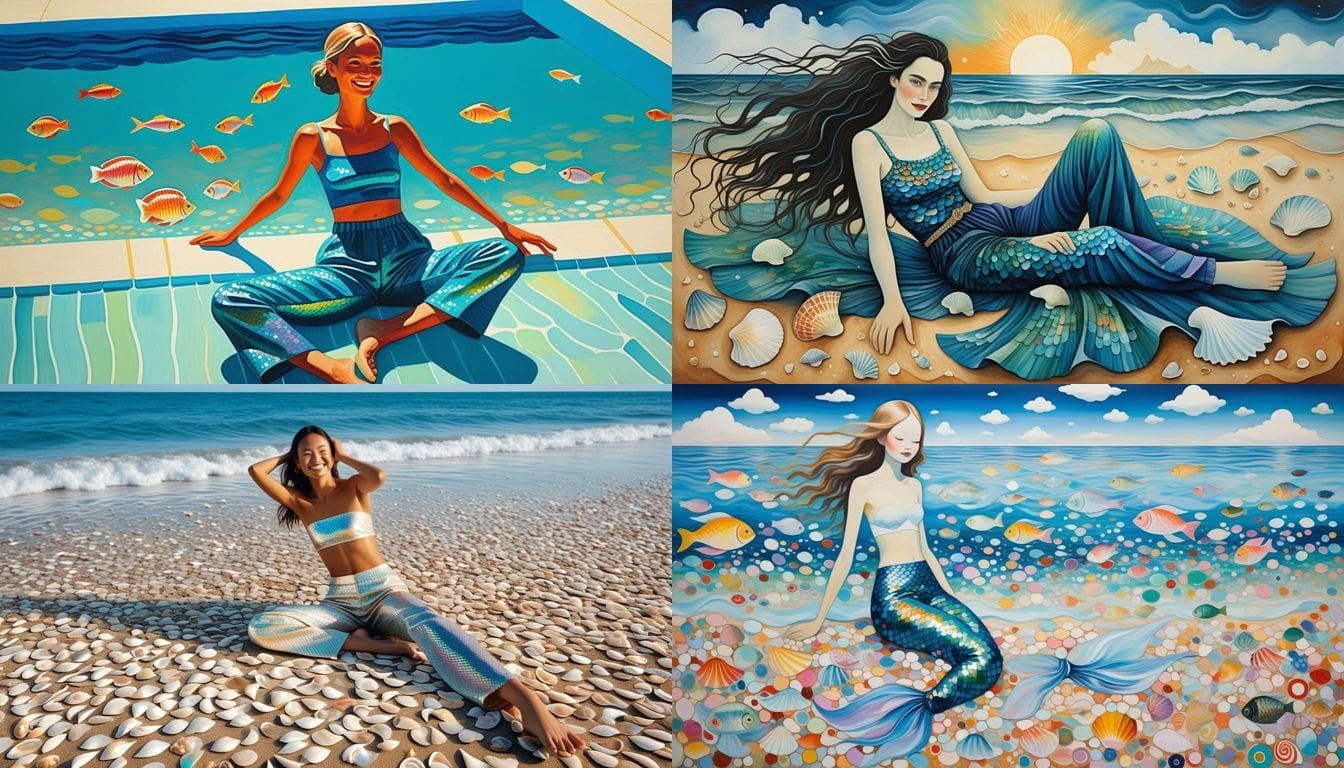 Siren on the Coast in Shimmering Scales