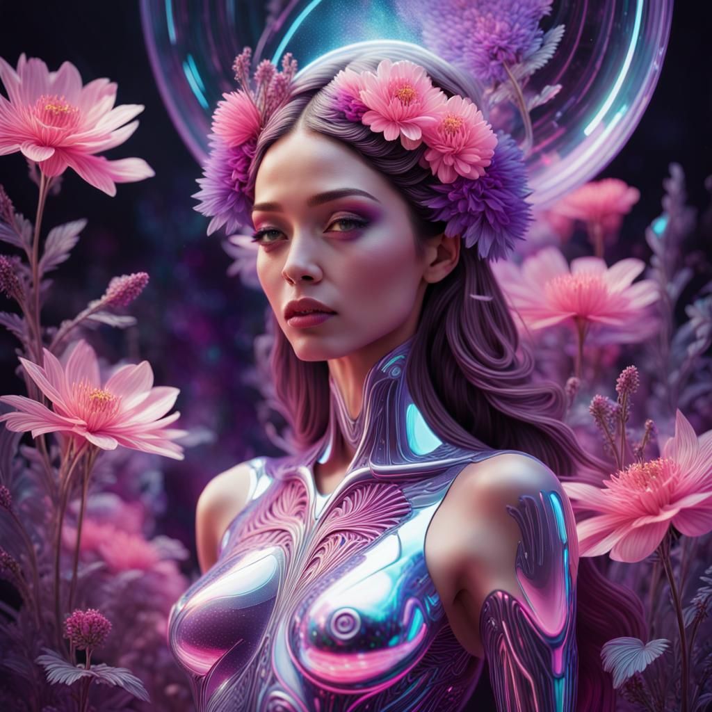 A holographic woman