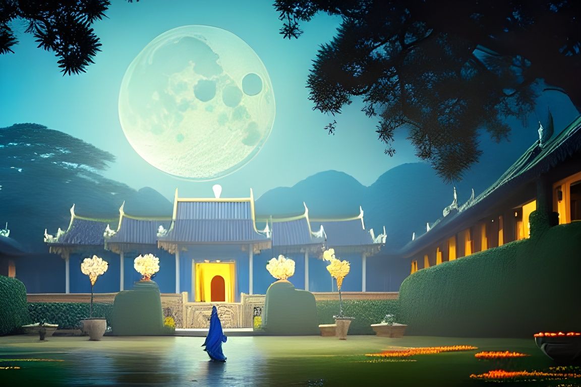 Vietnamese royal palace courtyard