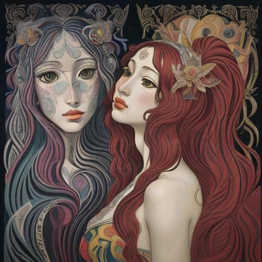 Venus as Expressionist Abstract Art with Fractal Colors