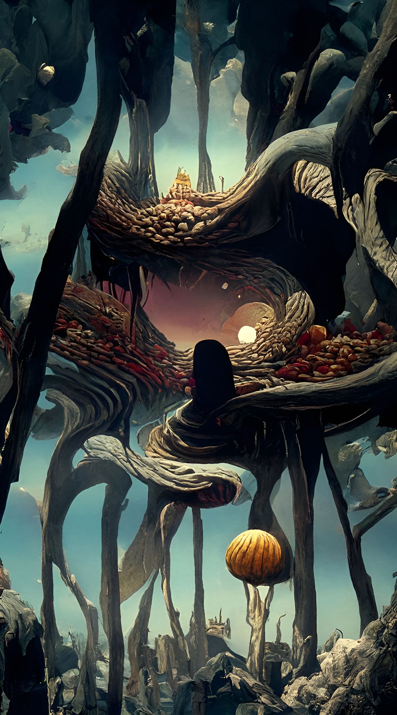 Horror Art on a Mushroom Planet