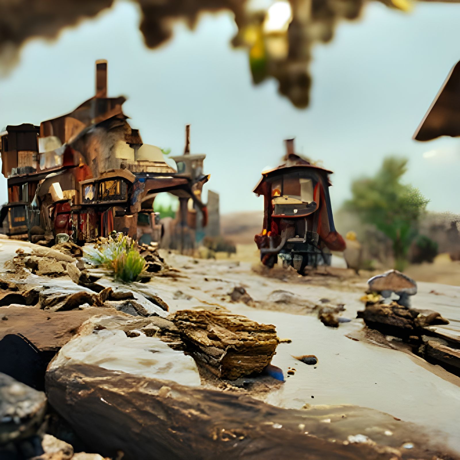 Steampunk Wild West Fantasy Landscape in Unreal Engine