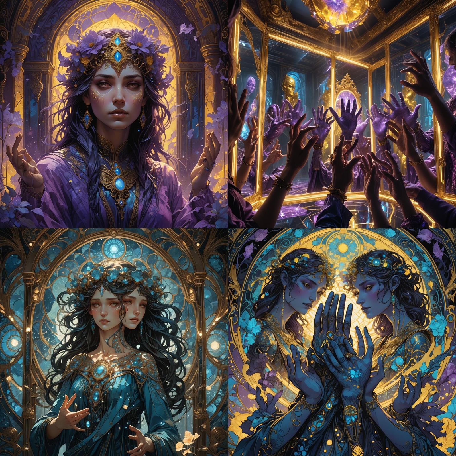 Illuminated Fractals Reflecting Emotions in Dark Fantasy
