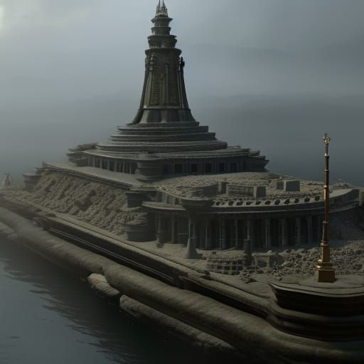 Epic Colossus of Rhodes Digital Painting