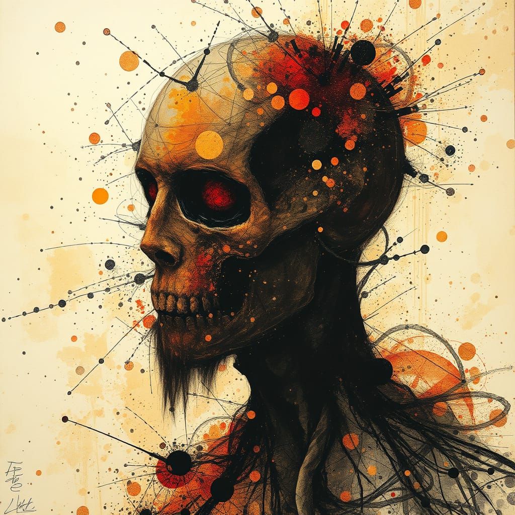 Organic Abstraction with Alien Ink Splashes