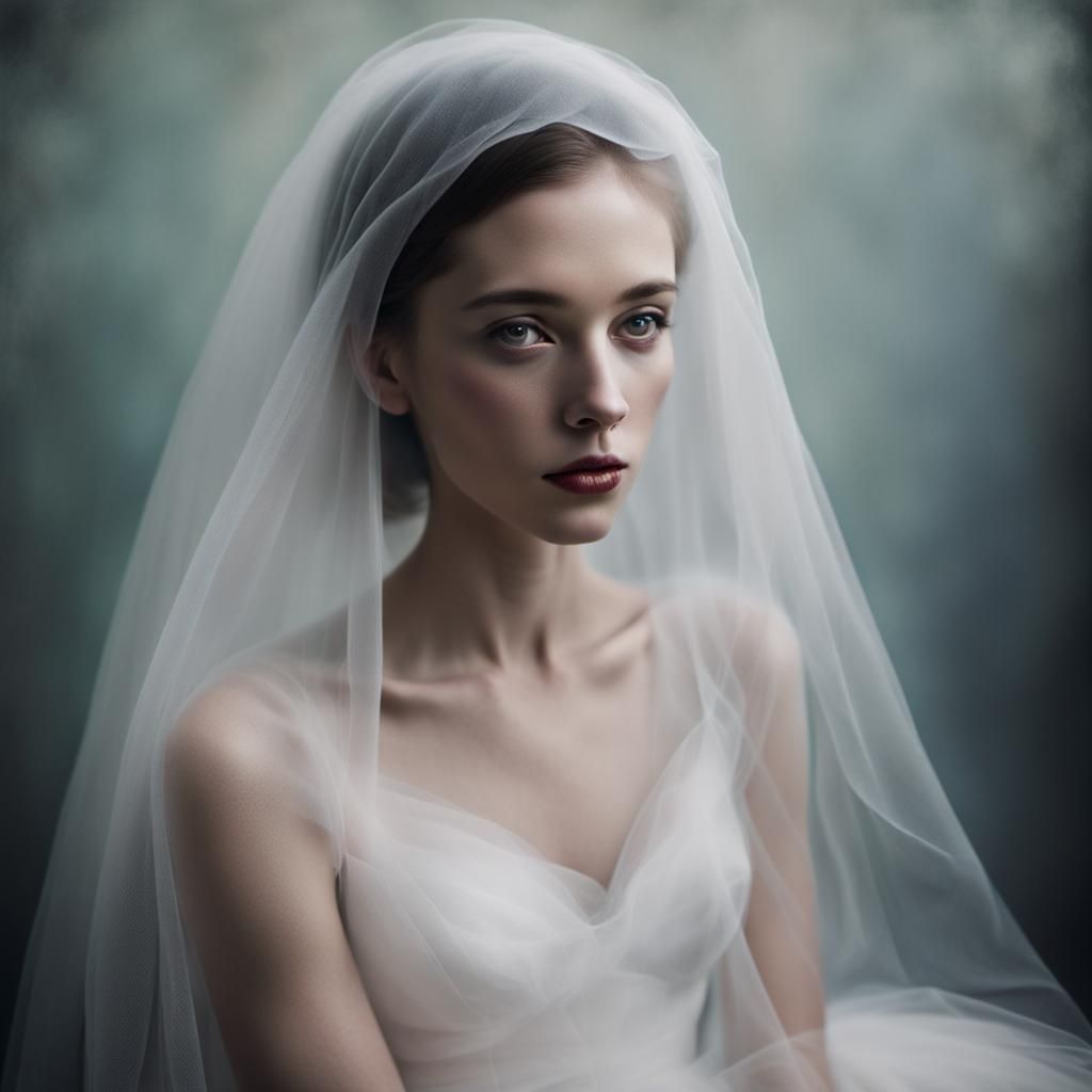Ethereal Portraits: Veiled Figures in Soft Focus