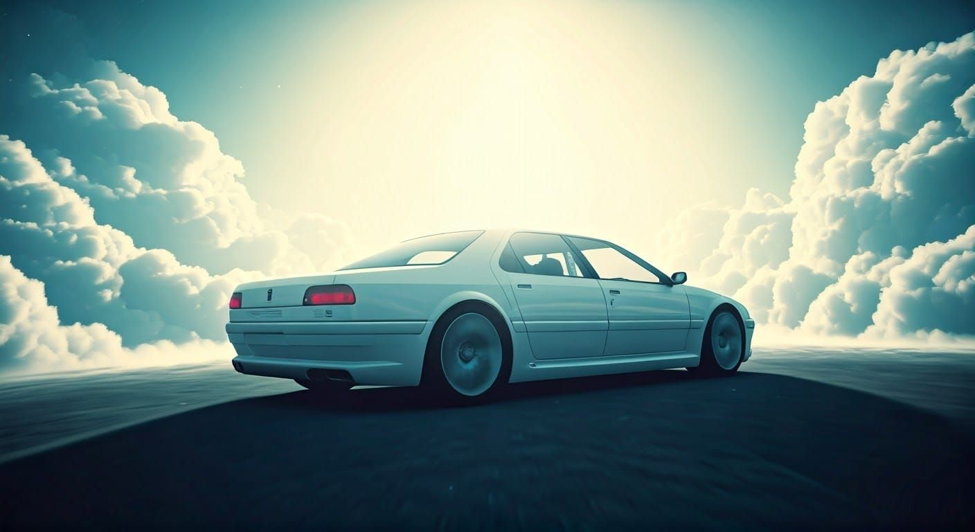 Sleek 2000 Peugeot 505 Concept Car Cruises Through Heavenly ...