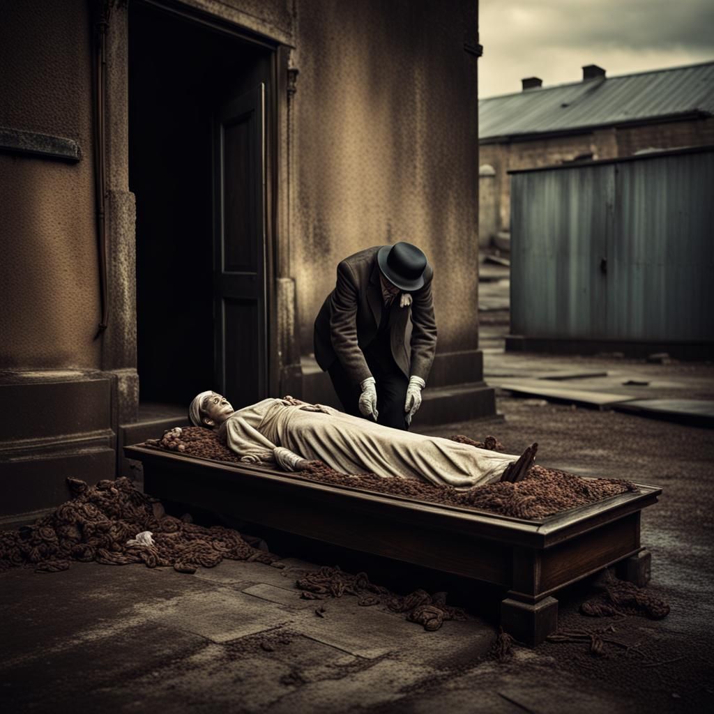 Vintage Style Photograph of Bringing Out the Dead