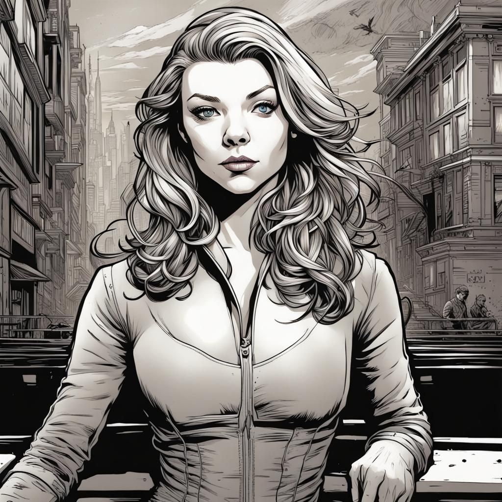 Natalie Dormer as Comic Book Art Portrait