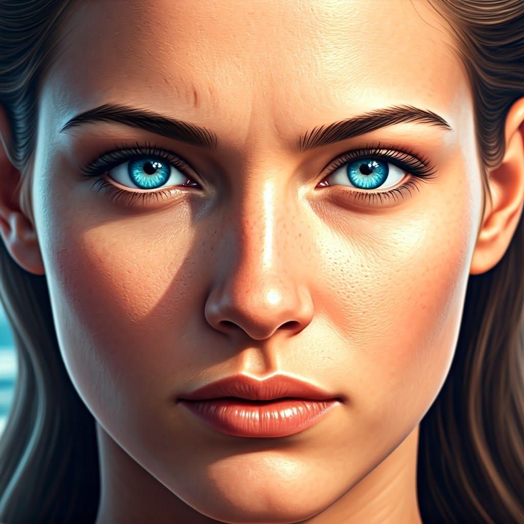 Serene Angelic Beauty in Hyper-Realistic Style
